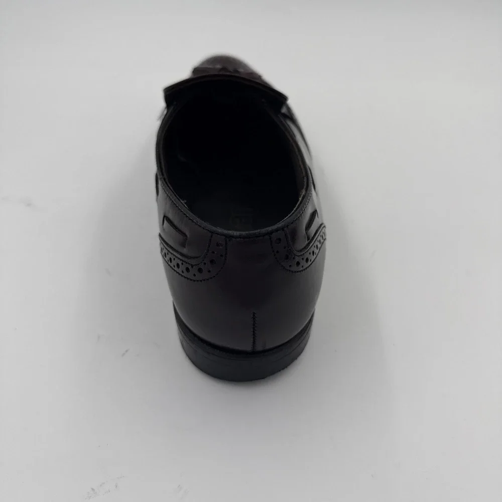 Dexter Mens 10.5 Burgundy Leather‎ Tassel Loafer Shoes Wingtip Brogue Design